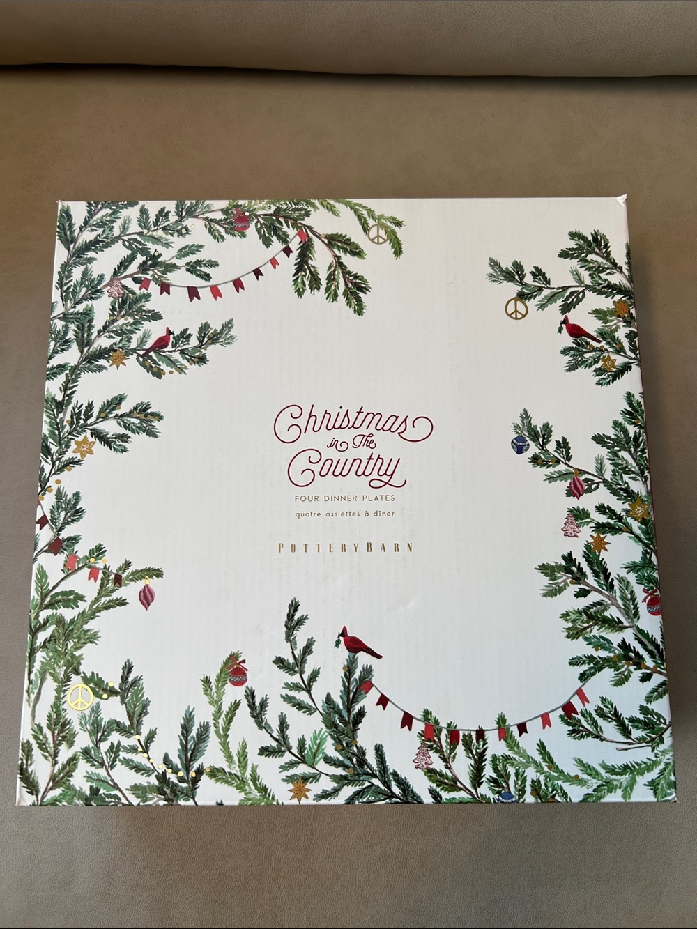 Pottery Barn Christmas In The Country Dinner Plates New In Box
